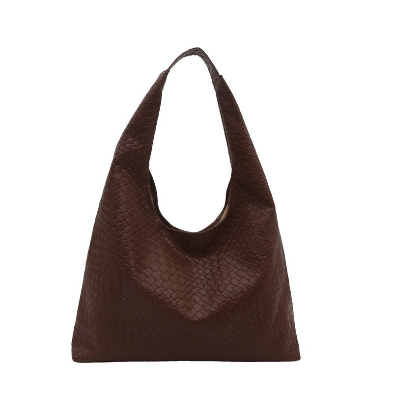 Retro Large Capacity Solid Shoulder Bag