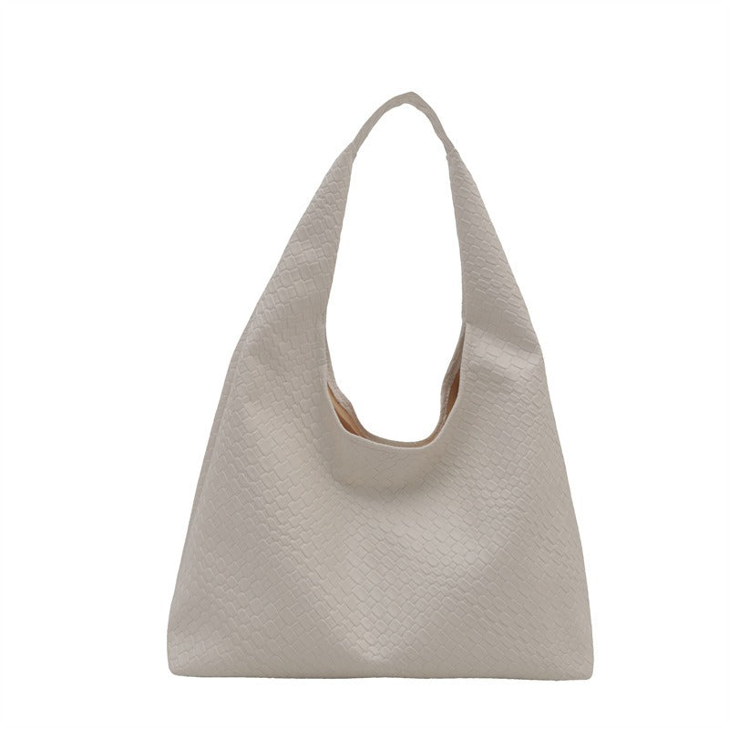 Retro Large Capacity Solid Shoulder Bag