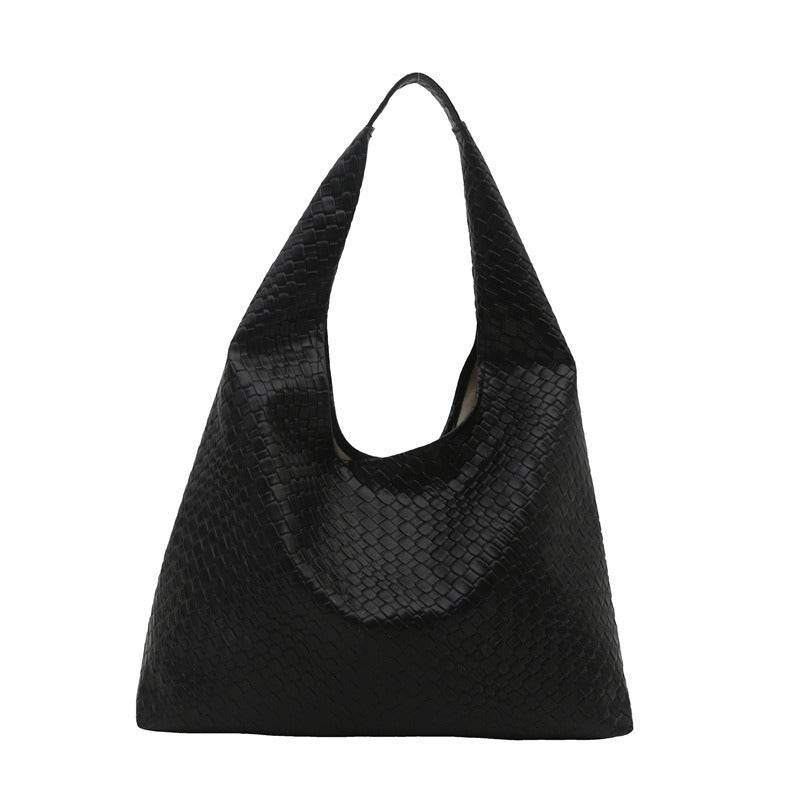 Retro Large Capacity Solid Shoulder Bag